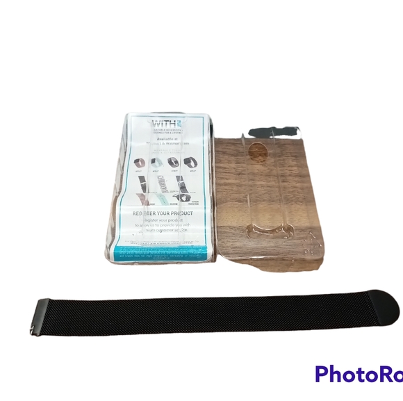 🌸WITHit Black Stainless Steel Mesh Band for 22mm Samsung Universal Smartwatch - Picture 5 of 7